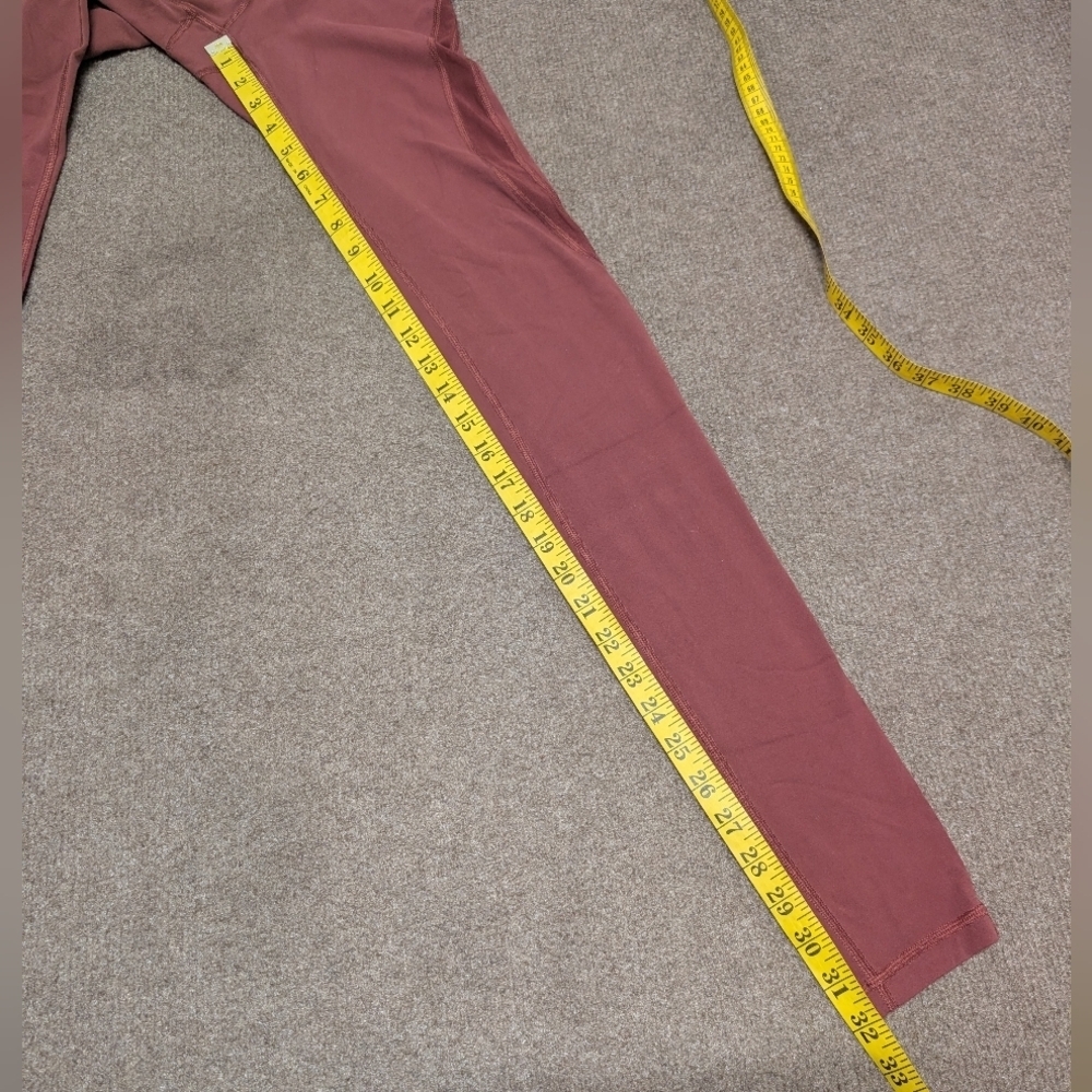 Athleta Aura Heel Tight Maple Red High Waisted Pants Powervita Women's XS - Picture 11 of 11